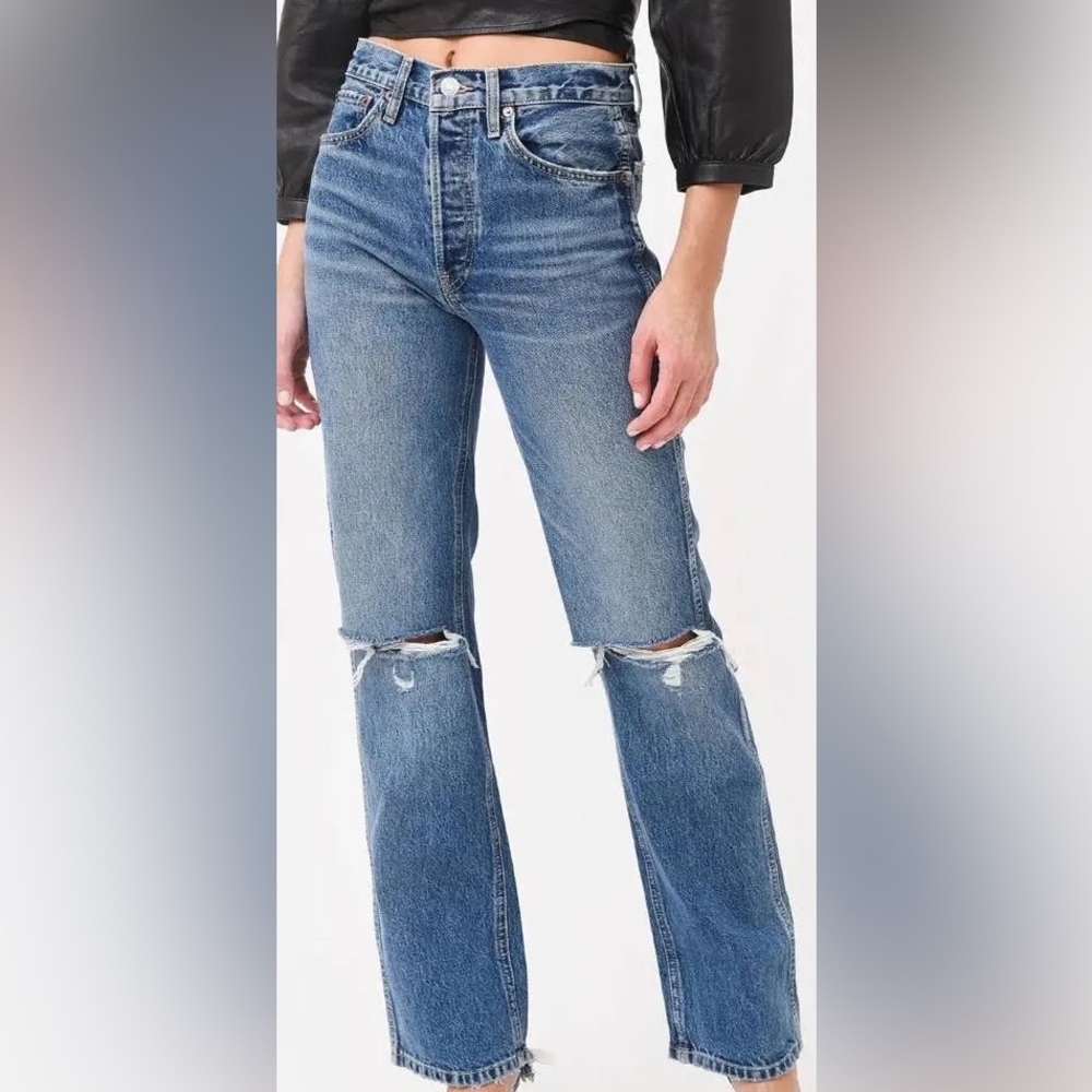 Re/Done Loose Fit Jeans in Destroyed.